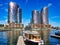 Cruise Boat and Modern Apartment Towers, Elizabeth Quay, Perth, Western Australia