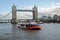 Cruise boat and Tower Bridge