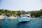 Cruise boats with tourists off the island in the Andaman Sea