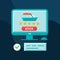 Cruise booking flat concept vector icon