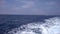 Cruise Ferry Sailing Sea Trip Boat Ship Wake, Foamy Waves Traveling to Beach