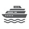 Cruise glyph icon, tourism and travel, liner sign vector graphics, a solid icon on a white background, eps 10.