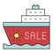 Cruise icon, Summer sale related vector