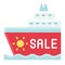 Cruise icon, Summer sale related vector