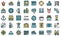 Cruise icons set vector flat