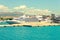 Cruise liner moored in the harbor of Split city - Dalmatia, Croatia