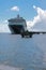 Cruise liner and pier. Fort-de-France, Martinique