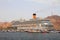 Cruise liner in port. Cartagena, Spain