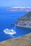 Cruise liner at Santorini Island, Greece