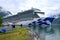 Cruise passengers waiting to board Sky Princess in Skjolden