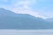 A cruise sailing in Ashinoko lake with snow cap Fuji mountain (Fujisan) , Hagone