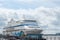 The cruise ship Aida moored at Liverpool docks