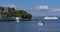 Cruise ship at anchor. Tobermory, Isle of Mull, Scotland, UK