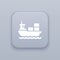 Cruise, Ship button, best vector