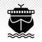 Cruise ship / cargo ship / yacht / cruise liner flat icon for apps and websites