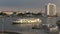 Cruise ship on the Chao Phraya river on a Sunny evening. Bangkok, Thailand