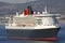 Cruise Ship closeup Cunardâ€™s QEII Queen Elizabeth II