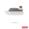 Cruise ship color flat icon for web and mobile design