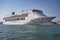 Cruise ship crosses the Giudecca canal in Venice