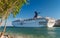 Cruise ship departs from Miami. Caribbean holiday and vacation c