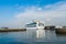 Cruise ship Diamond Princess floating at the Osanbashi Pier in port of Yokohama bay, Japan