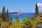 Cruise ship docked at Lifou, New Caledonia, South Pacific