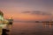 Cruise ship docking at Star Ferry Pier in Victoria Harbour, Hong Kong, China