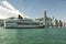 Cruise ship entering Hong Kong harbour.