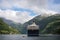 Cruise ship in the Geirangerfjord