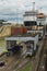 Cruise ship going through locks in Panama Canal