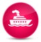 Cruise ship icon elegant pink round button