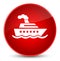 Cruise ship icon elegant red round button