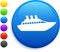 Cruise ship icon on round internet button