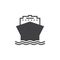 Cruise ship icon , solid logo illustration, pictogram isol