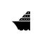 Cruise ship icon solid. vehicle and transportation icon stock