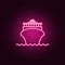 cruise ship liner neon icon. Elements of turizm set. Simple icon for websites, web design, mobile app, info graphics