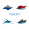 Cruise Ship Logo Simple Template vector icon design