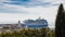 Cruise ship in Malaga Harbor