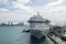 Cruise Ship Moored in Miami Port