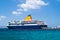 Cruise ship at Mykonos port