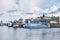 Cruise ship parking at the Port of Gothenburg, the largest port in the Nordic countries, with over 11,000 ship visits per year