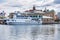 Cruise ship parking at the Port of Gothenburg, the largest port in the Nordic countries, with over 11,000 ship visits per year