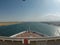 Cruise ship passing through Suez Canal