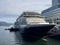 Cruise ship at port in Vancouver, Canada in Burrard Inlet