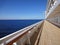 Cruise ship promenade deck.