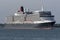Cruise ship Queen Elizabeth on Southampton Water UK