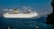 Cruise ship at Santorini