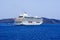 Cruise ship at Santorini port