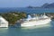 Cruise ship in St Lucia, Caribbean