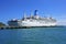 Cruise ship in Tobago port, Caribbean